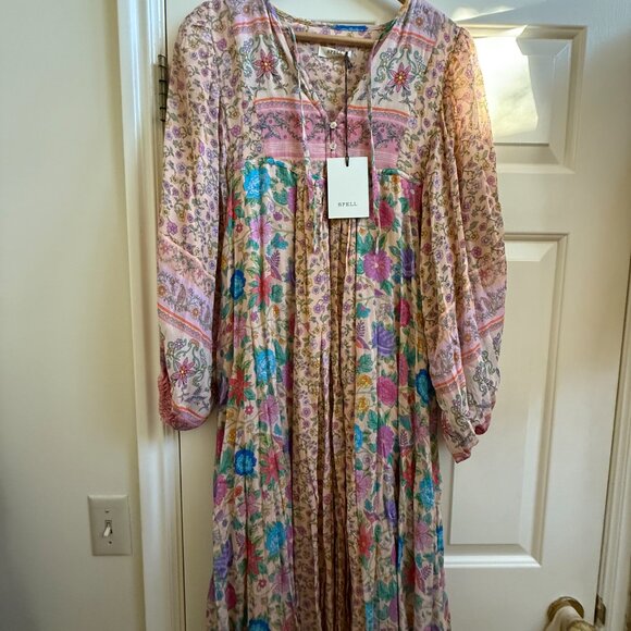 Spell Boho Mossy Patchwork Boho Dress Spring Garden NWT Size S - Picture 4 of 4